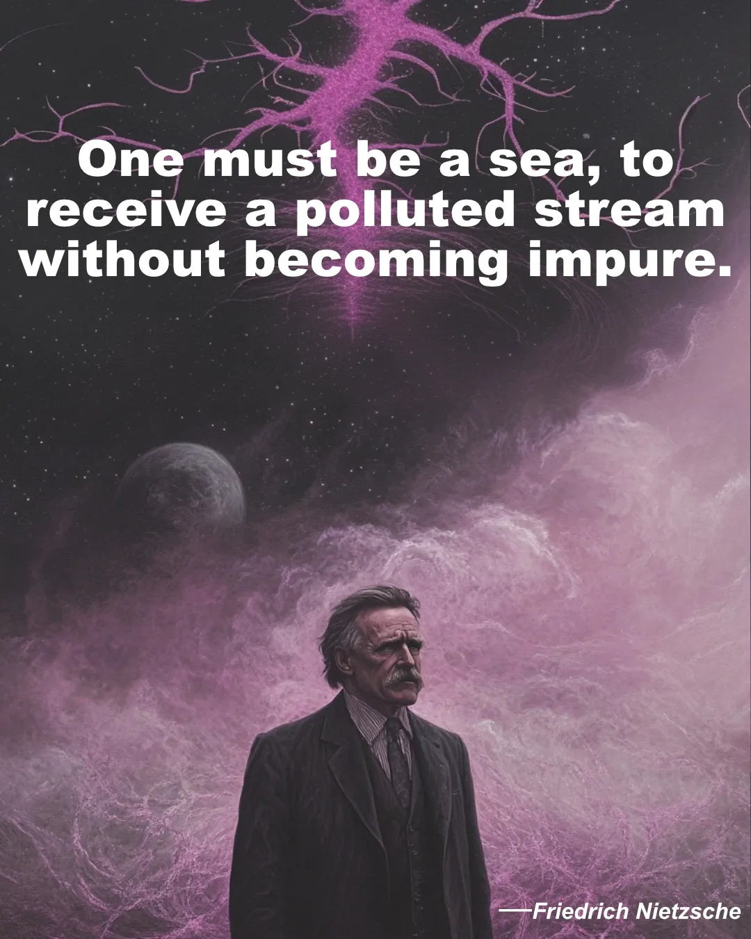 Friedrich Nietzsche Quote One Must Be A Sea To Receive A Polluted Stream