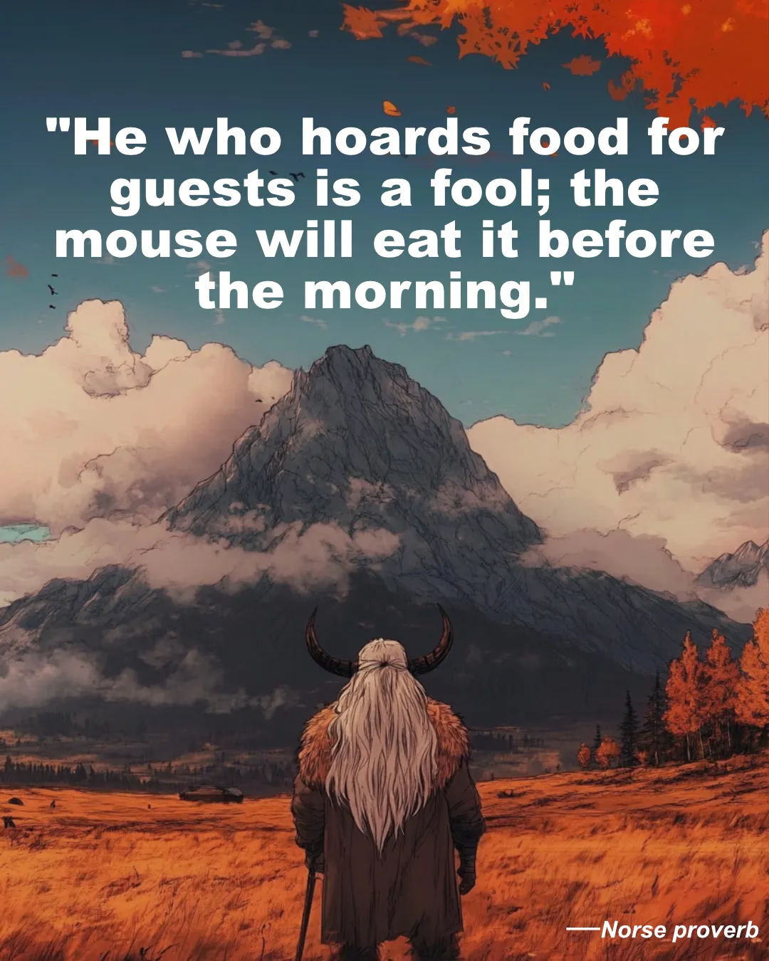 He Who Hoards Food For Guests Is A Fool