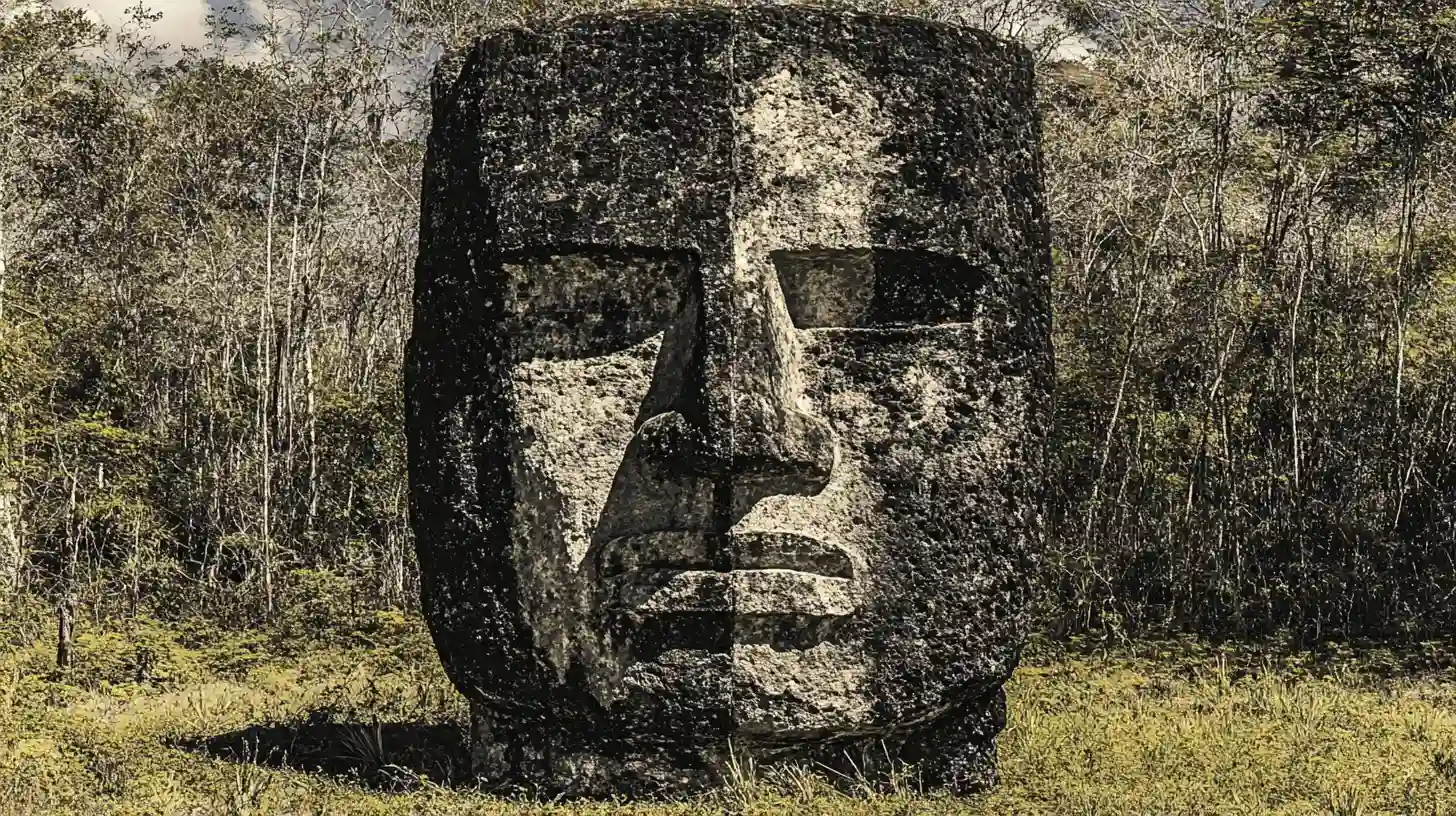 Sculpture Of The Olmec Colossal Heads