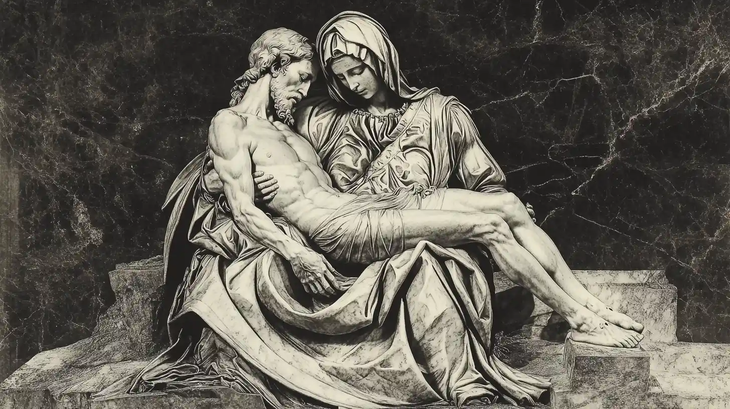 Sculpture Of Michelangelos Pieta