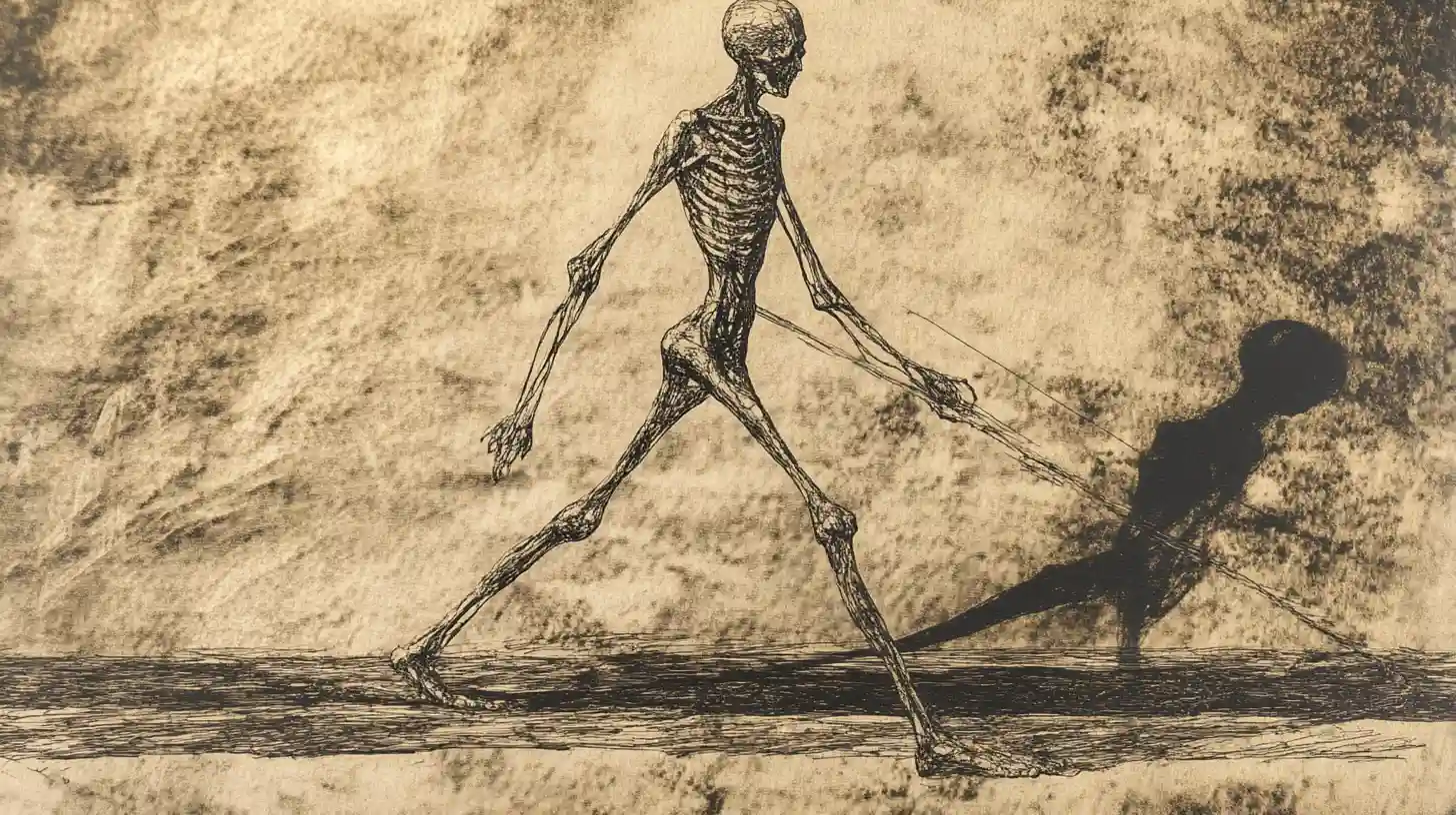 Sculpture Of Walking Man
