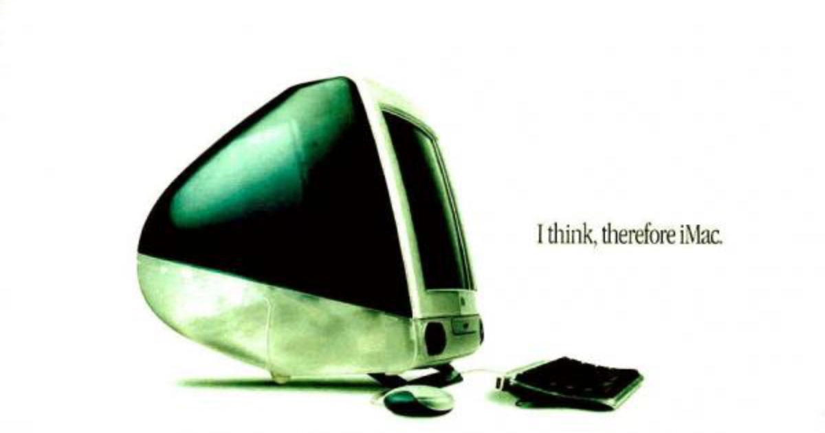 Apple Inc. I Think Therefore IMac Apple Slogan