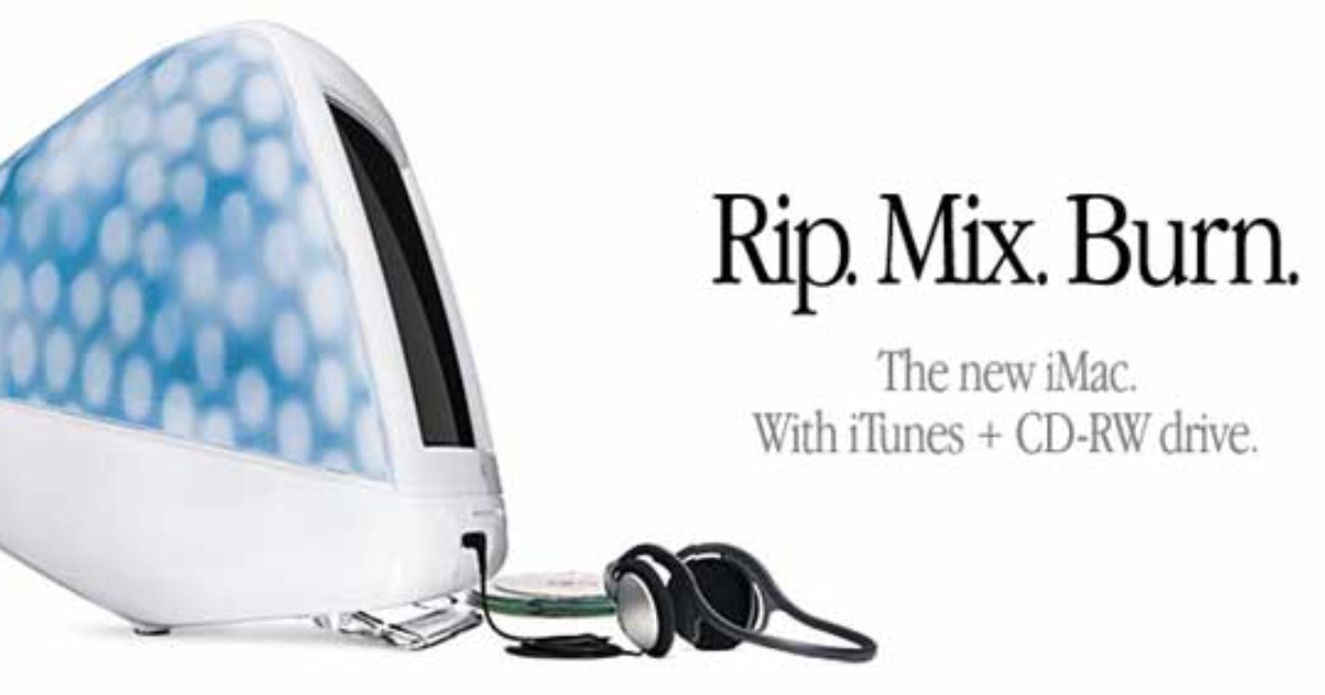 Apple Inc. Rip. Mix. Burn. Apple Slogan