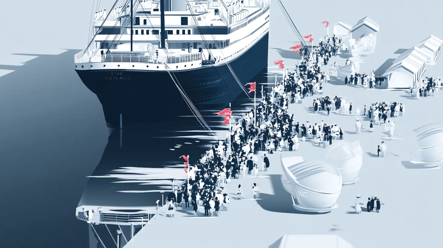 RMS TITANIC DEPARTING SOUTHAMPTON