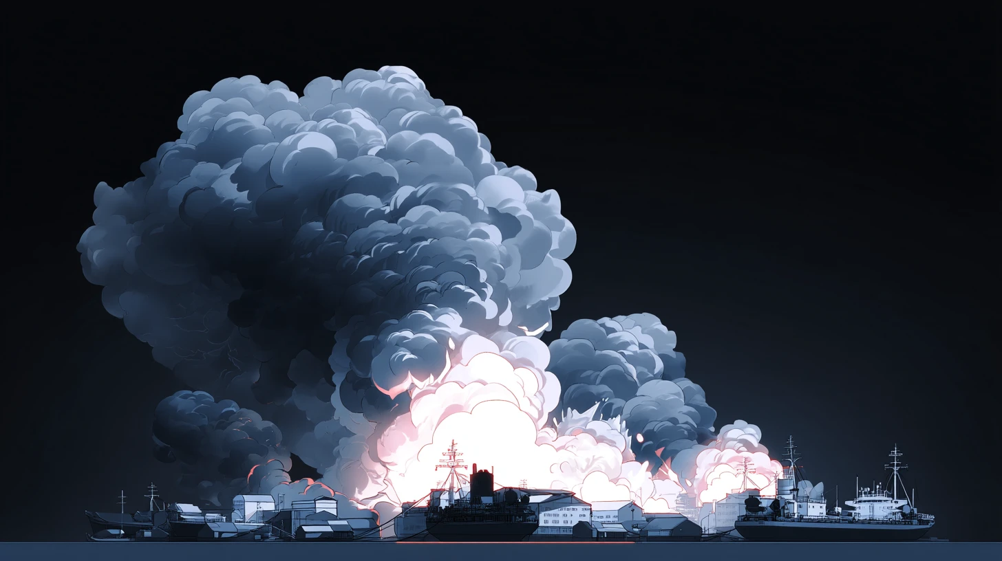 THE SS GRANDCAMP EXPLODES