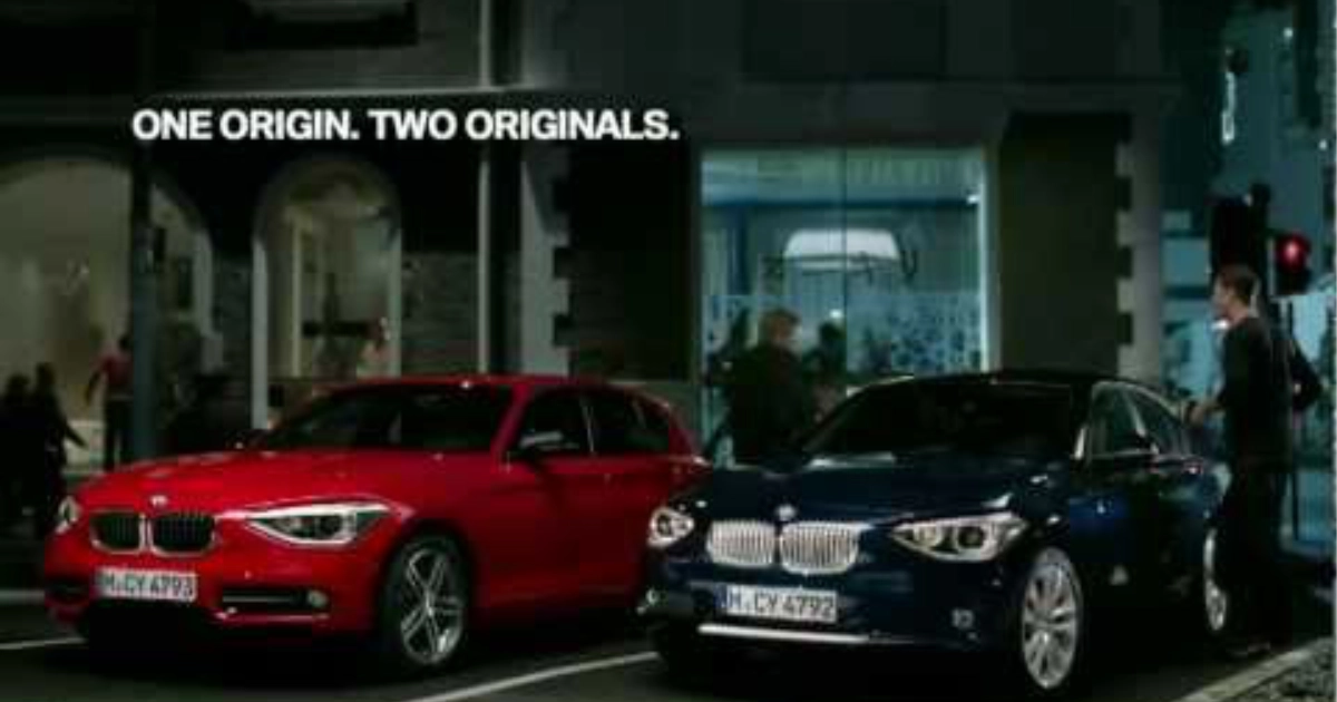 One Origin. Two Originals Bmw Slogan