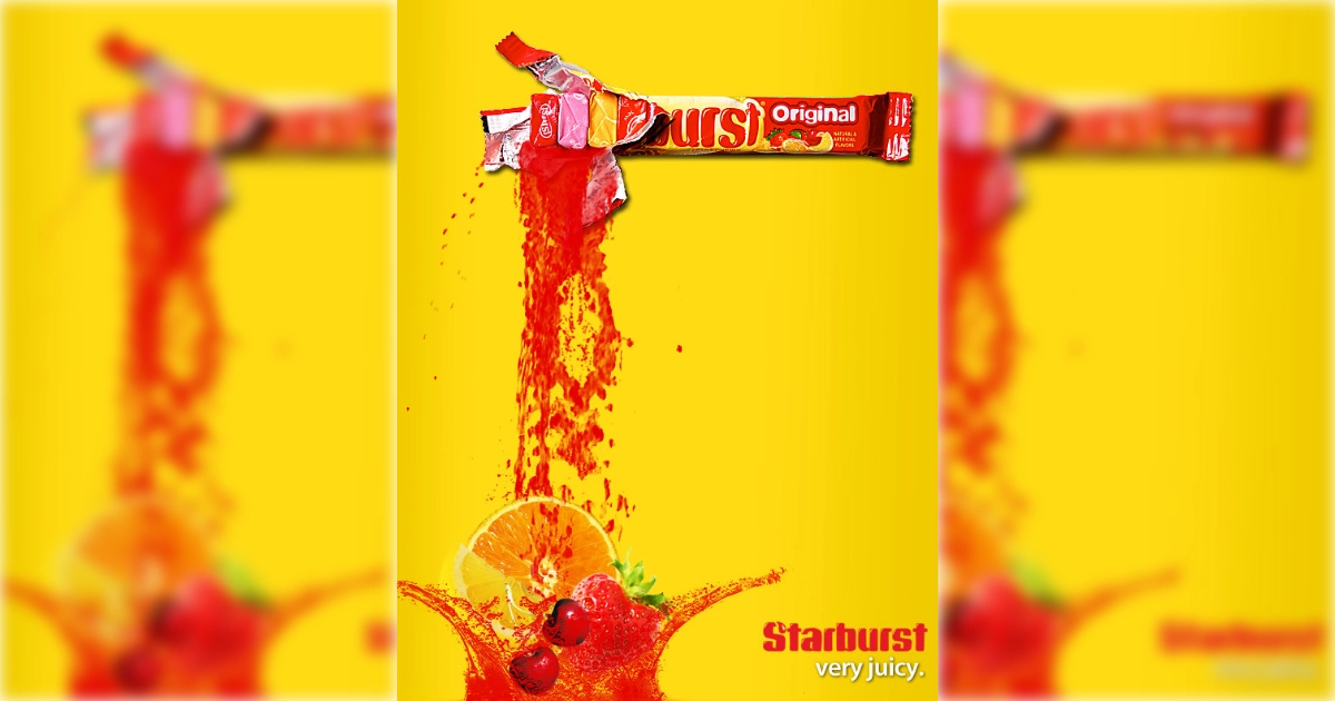 The Chews That Ooze Starburst Slogan