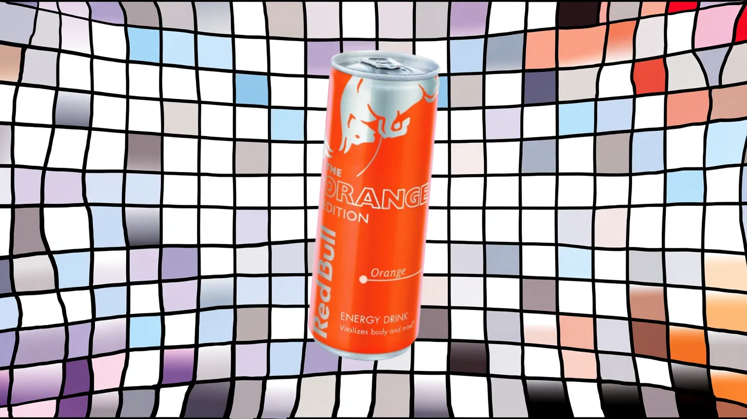 The short-lived Orange Edition — Red Bull Red Bull Orange Edition can, one of two discontinued orange Red Bull flavors