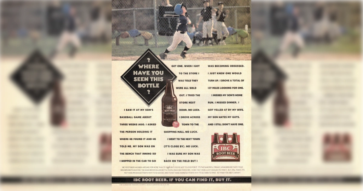 IBC IBC Root Beer Vintage Ad