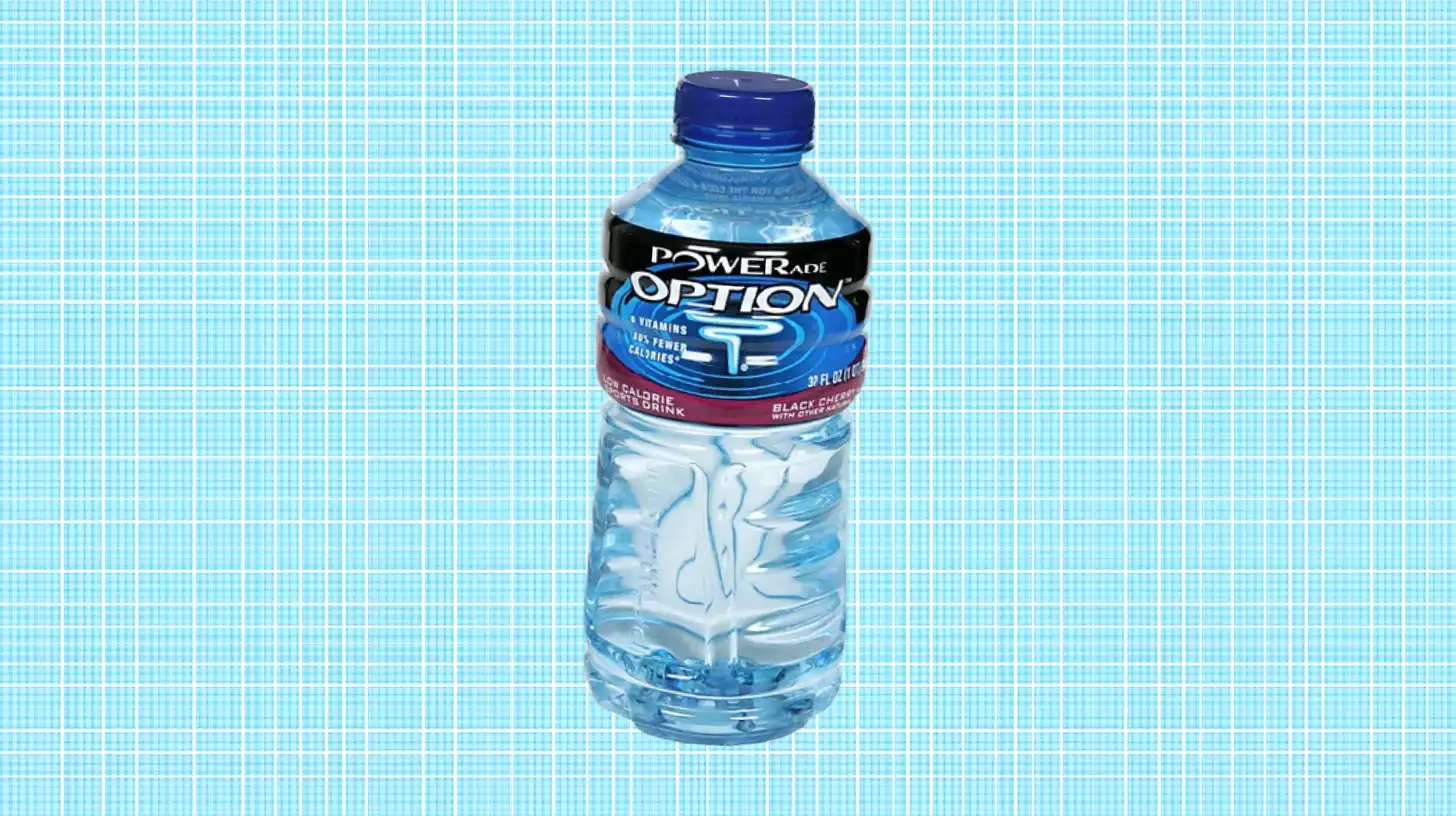 The Coca-Cola Company Powerade Option Black Cherry low-calorie sports drink bottle