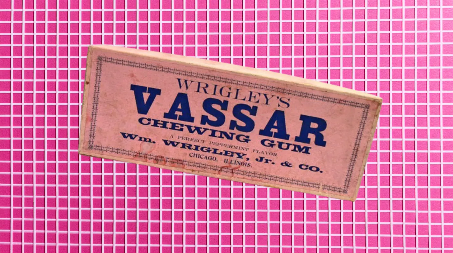 Wrigley's Wrigley's Vassar Chewing Gum vintage pink paper package