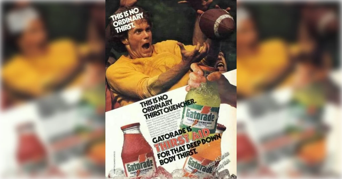 PepsiCo Vintage Gatorade Ad Football