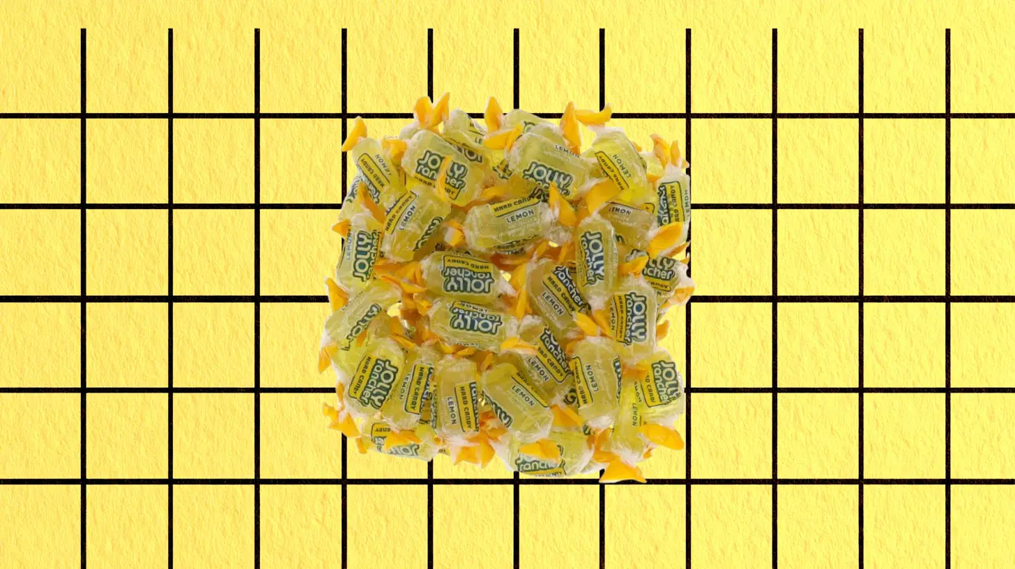 The Hershey Company Jolly Rancher Lemon hard candies in yellow wrappers