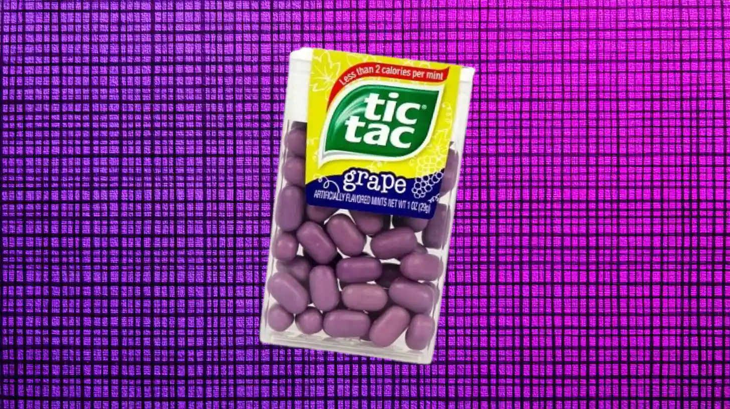 Ferrero Grape Tic Tac pack filled with purple mints