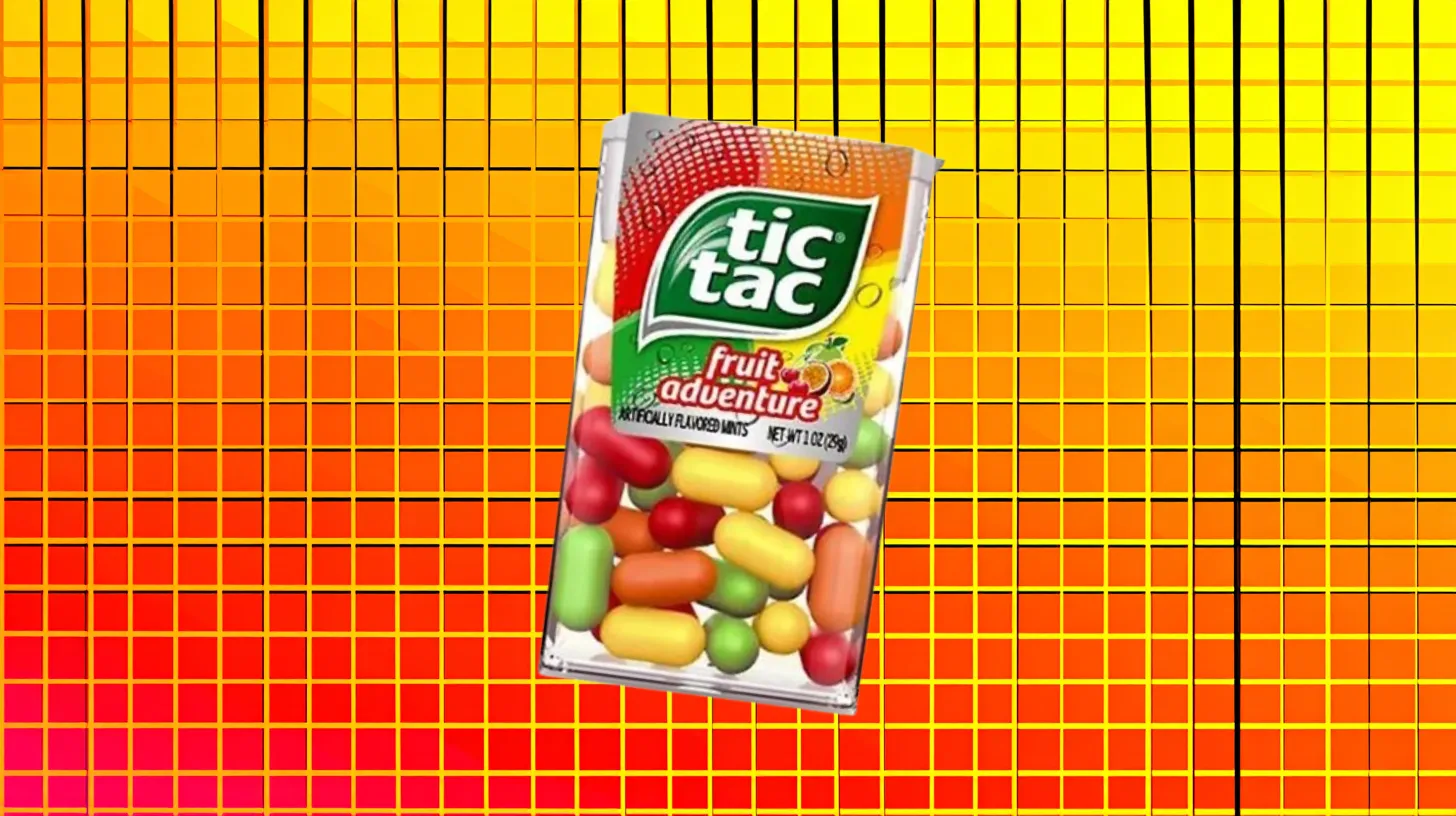 Ferrero Tic Tac Fruit Adventure pack with multicolored fruit mints