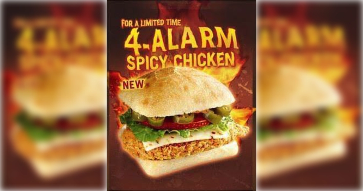 Wendy's 4 Alarm Spicy Chicken Sandwich