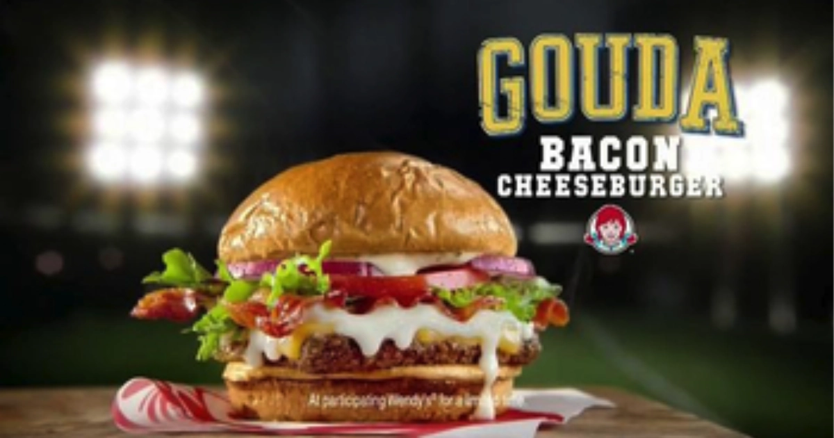 Wendy's Gouda Bacon Cheeseburger