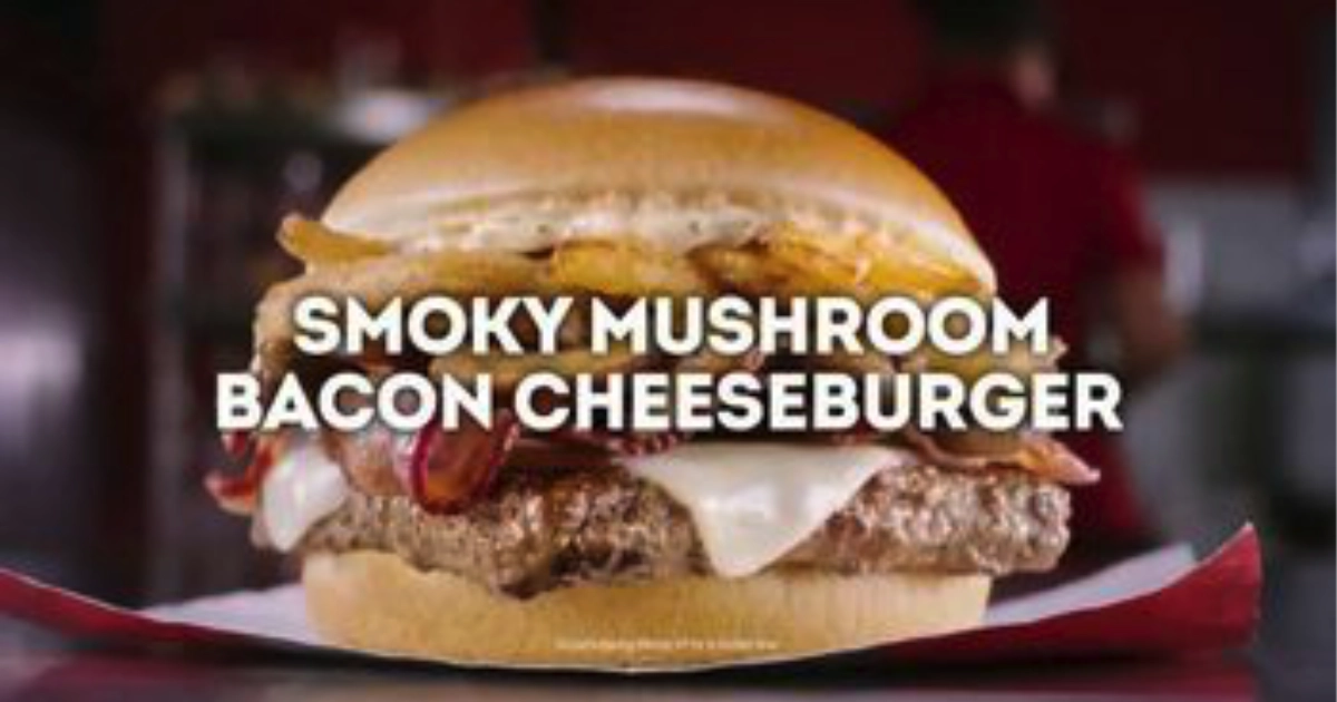Wendy's Smoky Mushroom Bacon Cheeseburger