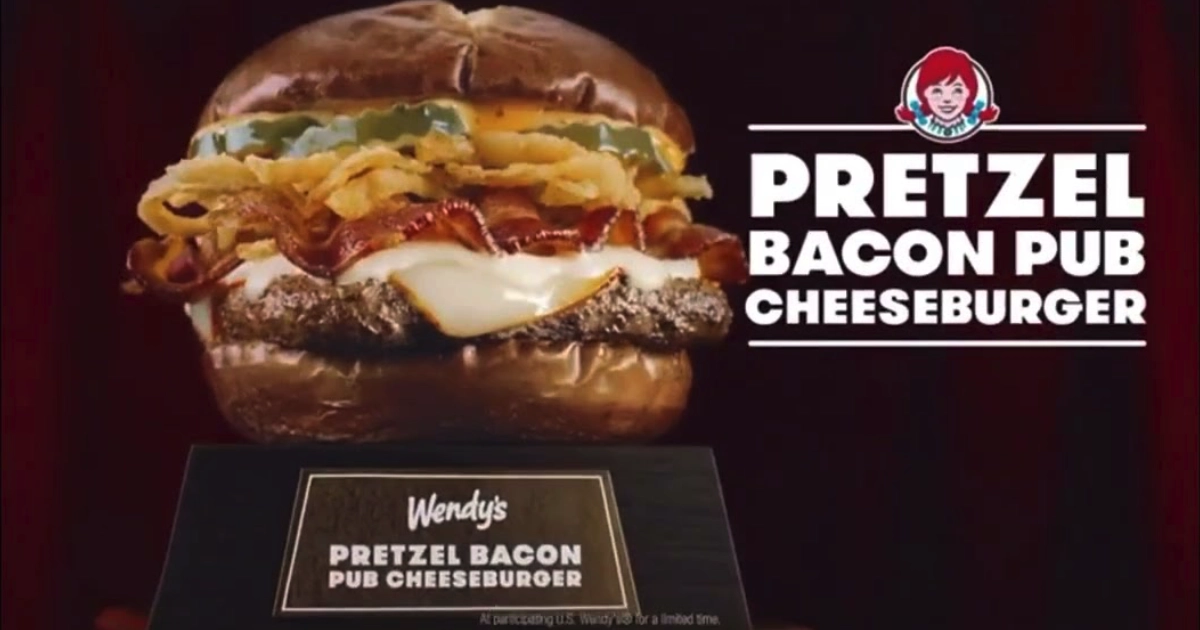 Wendy's Pretzel Bacon Pub Line