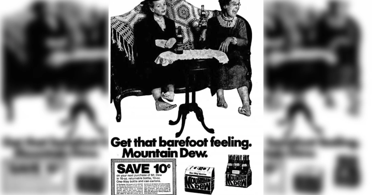 PepsiCo Get That Barefoot Feeling Drinking Mountain Dew