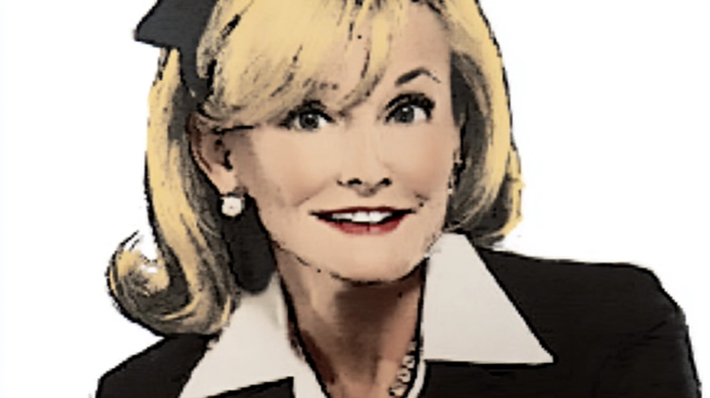 Kerrii Anderson, Wendy’s first and only female CEO © History Oasis Stylized portrait of Kerrii Anderson, Wendy’s first female CEO, in a dark suit and pearl earrings