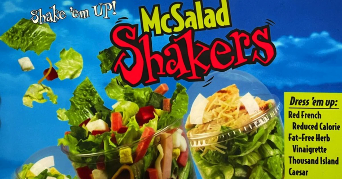 McSalad Shakers salad cups McDonald’s promotional poster
