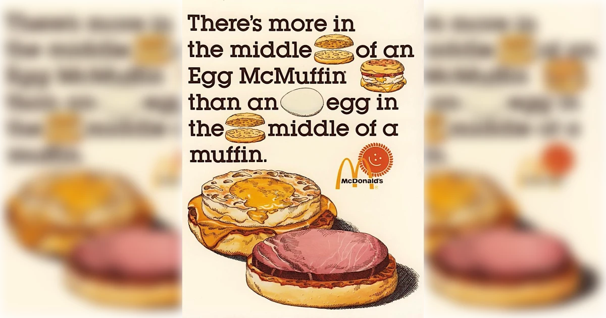 McDonald's Original Open Faced Egg McMuffin