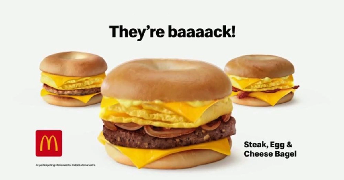 McDonald's Bagel Breakfast Sandwiches