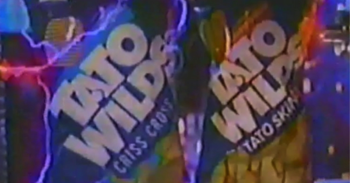 Tato Wilds Criss Cross chip bags from a 1990s commercial