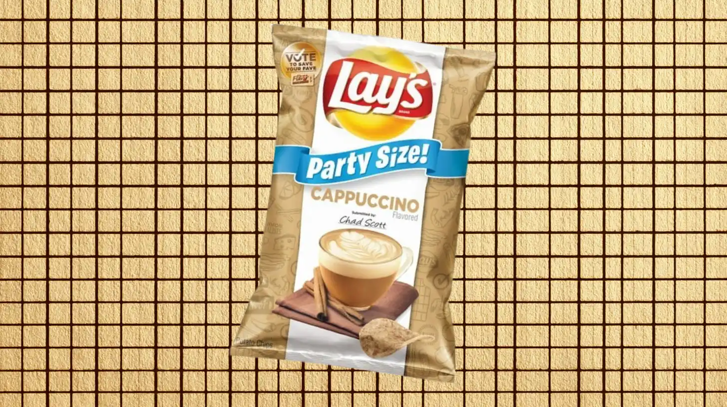 Lay’s Cappuccino flavored potato chips party size bag