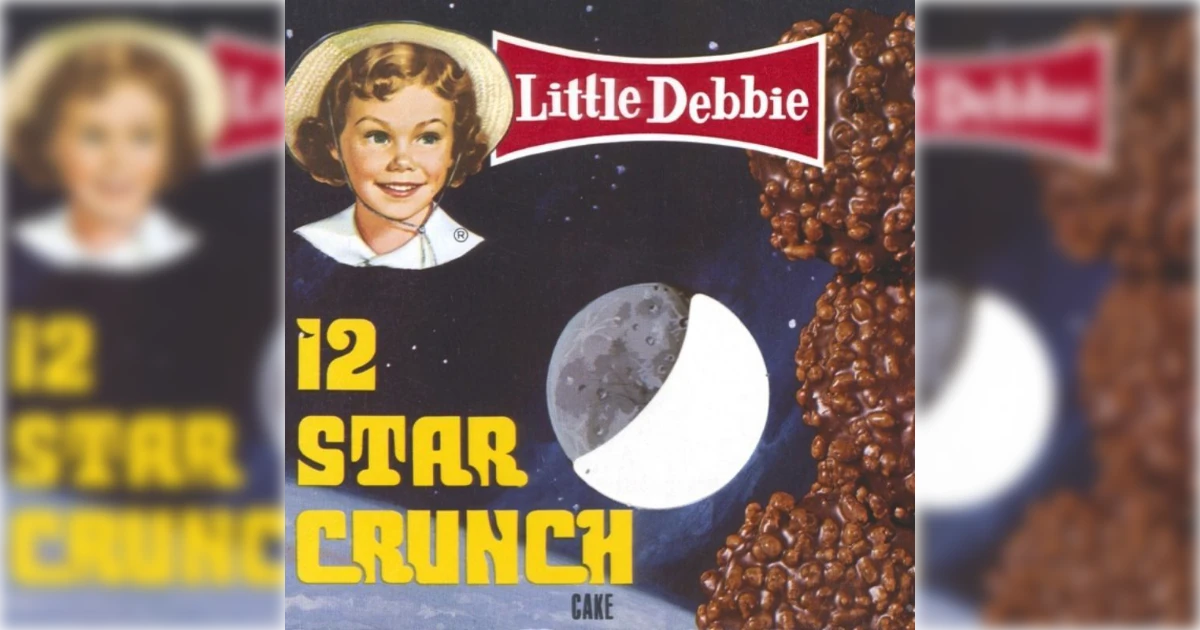 McKee Foods Vintage Little Debbie Star Crunch box with moon artwork