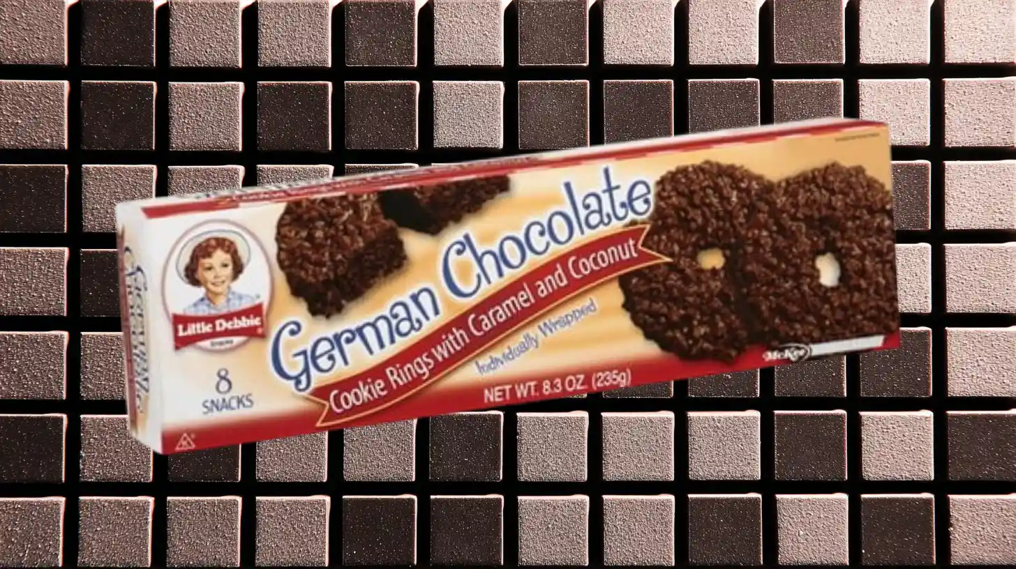 McKee Foods Little Debbie German Chocolate Cookie Rings box with caramel and coconut