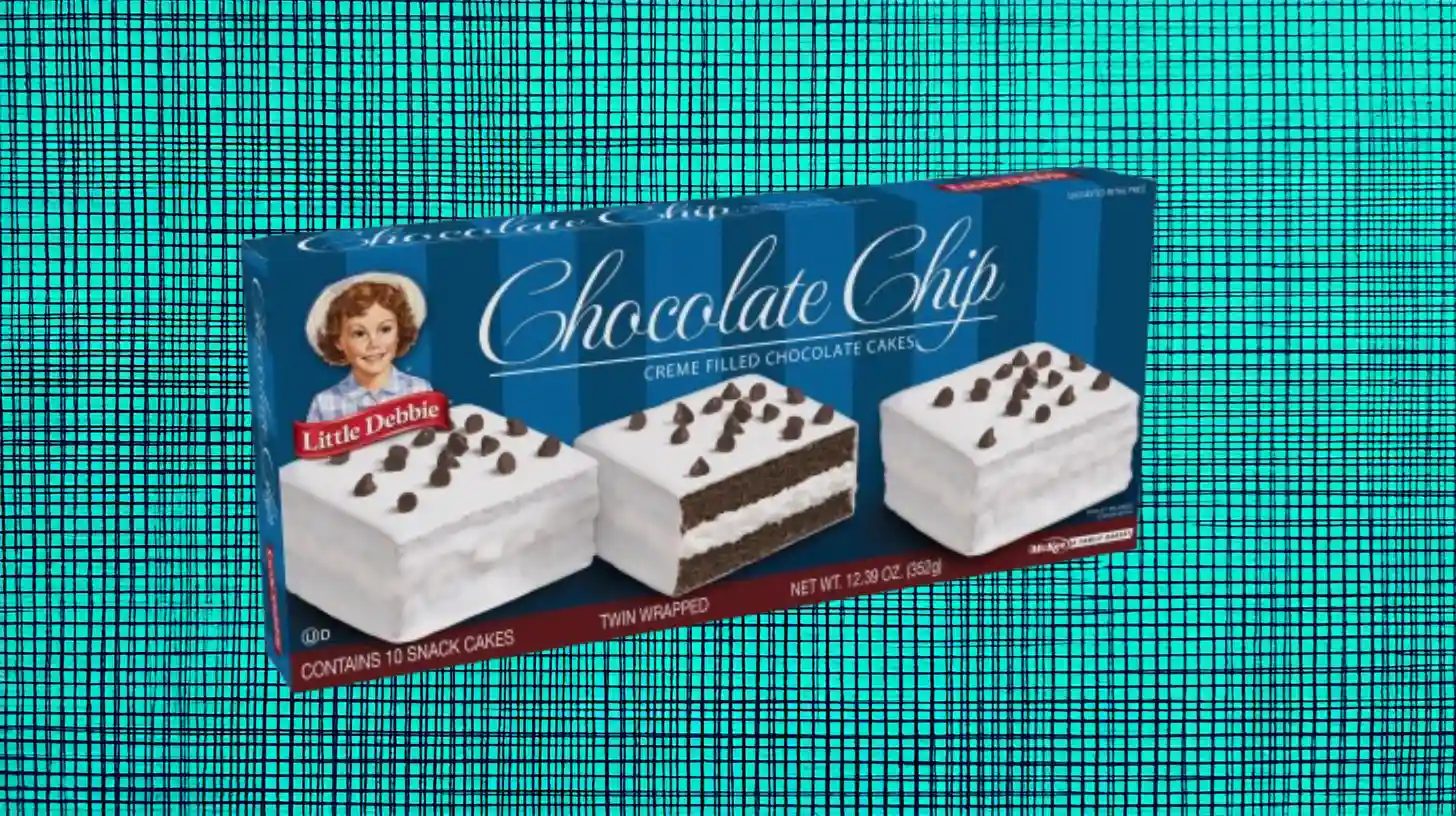 McKee Foods Little Debbie Chocolate Chip Cakes box with creme filled cakes