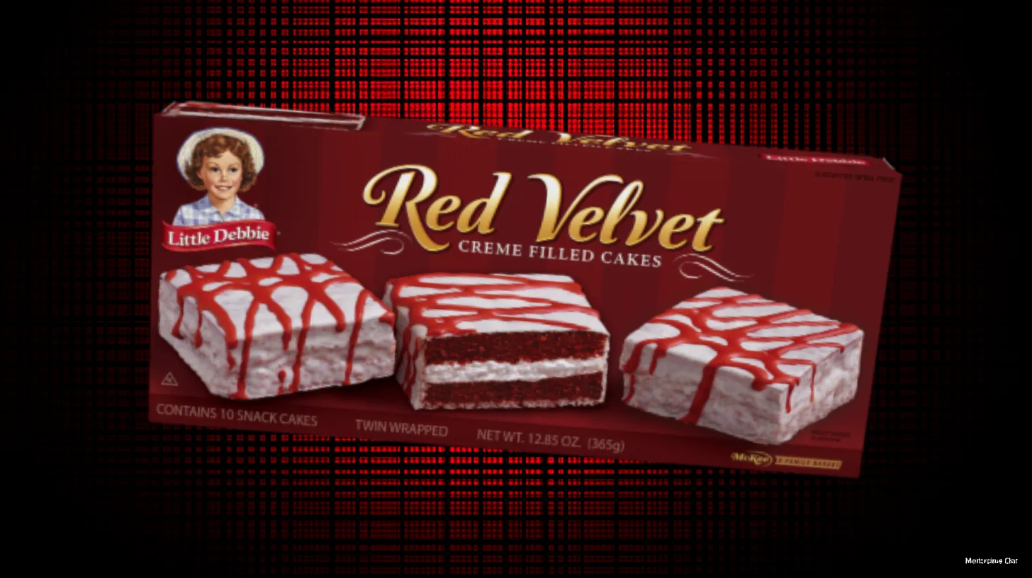 McKee Foods Little Debbie Red Velvet Creme Filled Cakes box