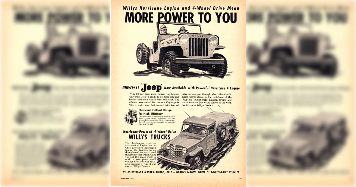 Jeep Willys CJ 3B High Hood