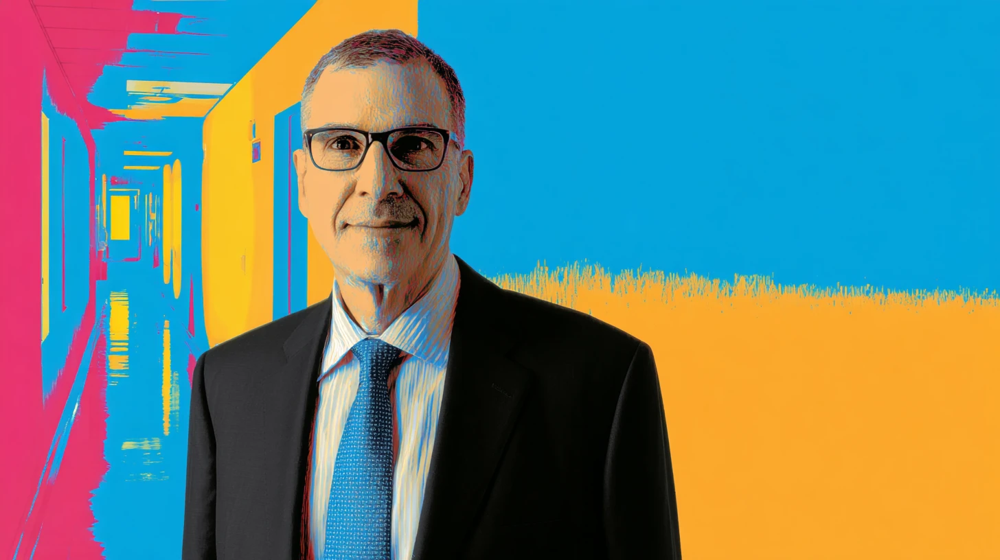Dr. Gianrico Farrugia, Mayo Clinic's CEO through the end of 2026 © History Oasis Pop art portrait of Dr. Gianrico Farrugia, Mayo Clinic president and CEO since 2019, wearing dark-rimmed glasses