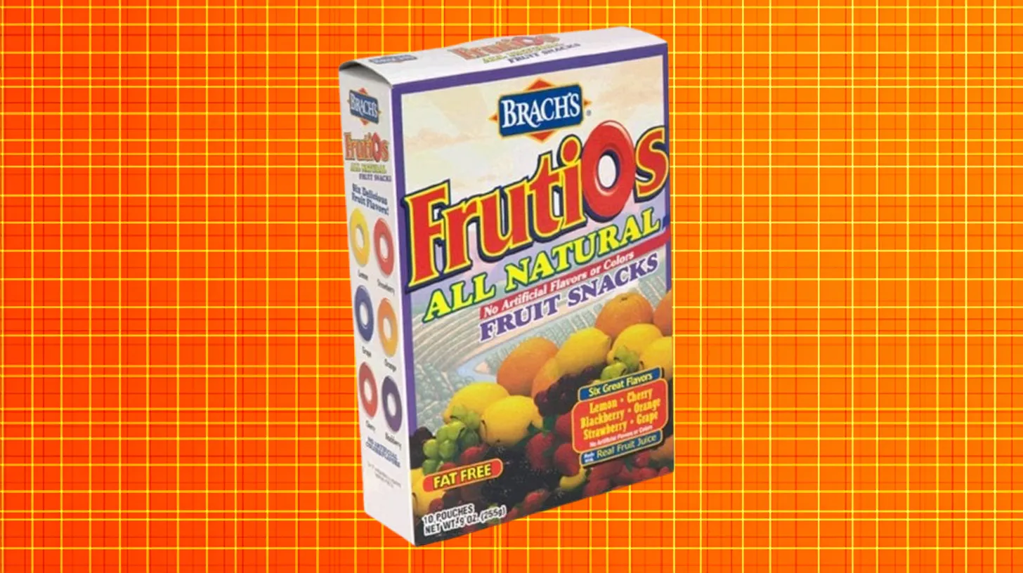Brach's Brach's Frutios all natural fruit snacks box with fruit artwork