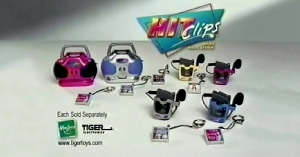 Hasbro HitClips micro music players and boomboxes in Tiger commercial