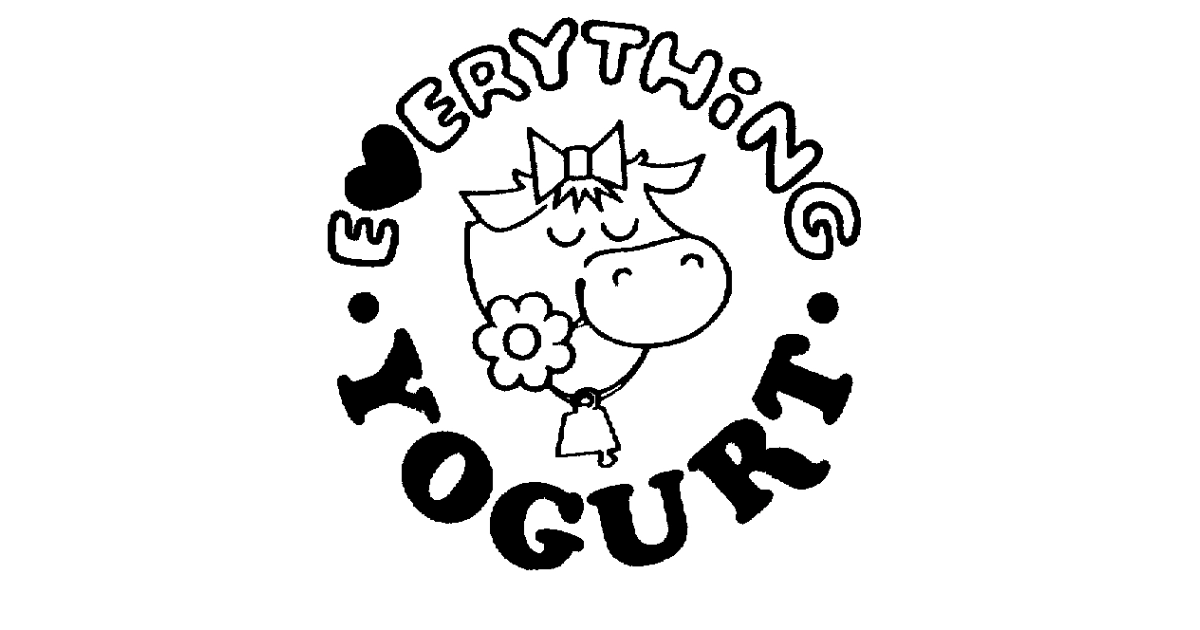 Everything Yogurt logo with a cartoon cow wearing a bow