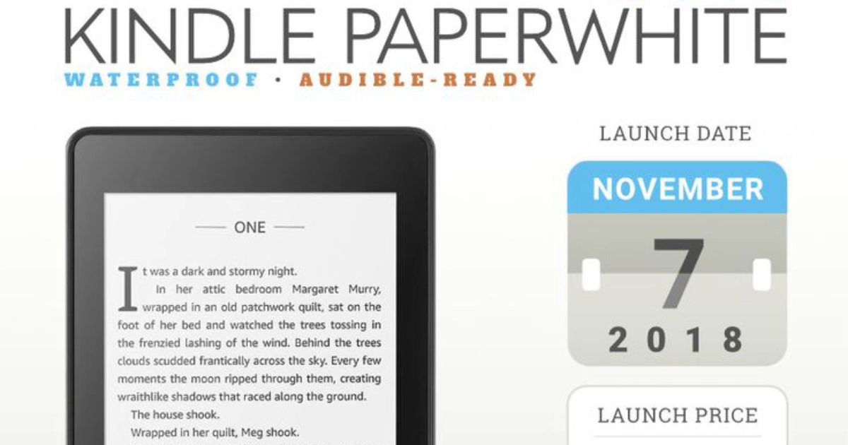 Amazon Water Proof. Audible. Ready. Kindle
