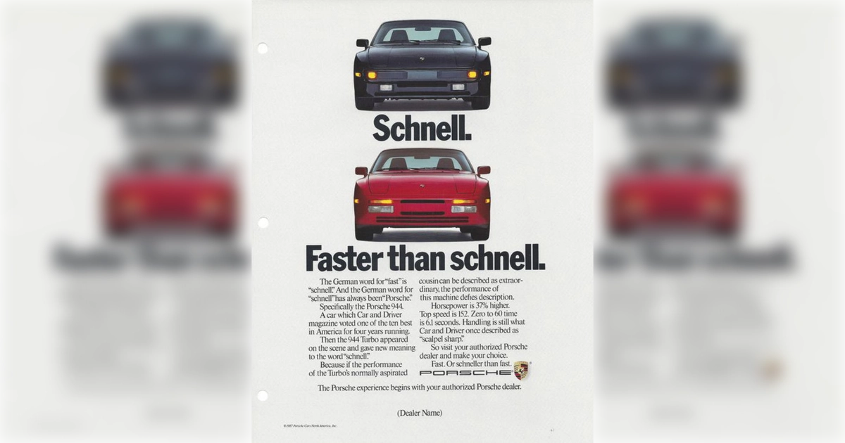 The German Word For Fast Has Always Been Porsche
