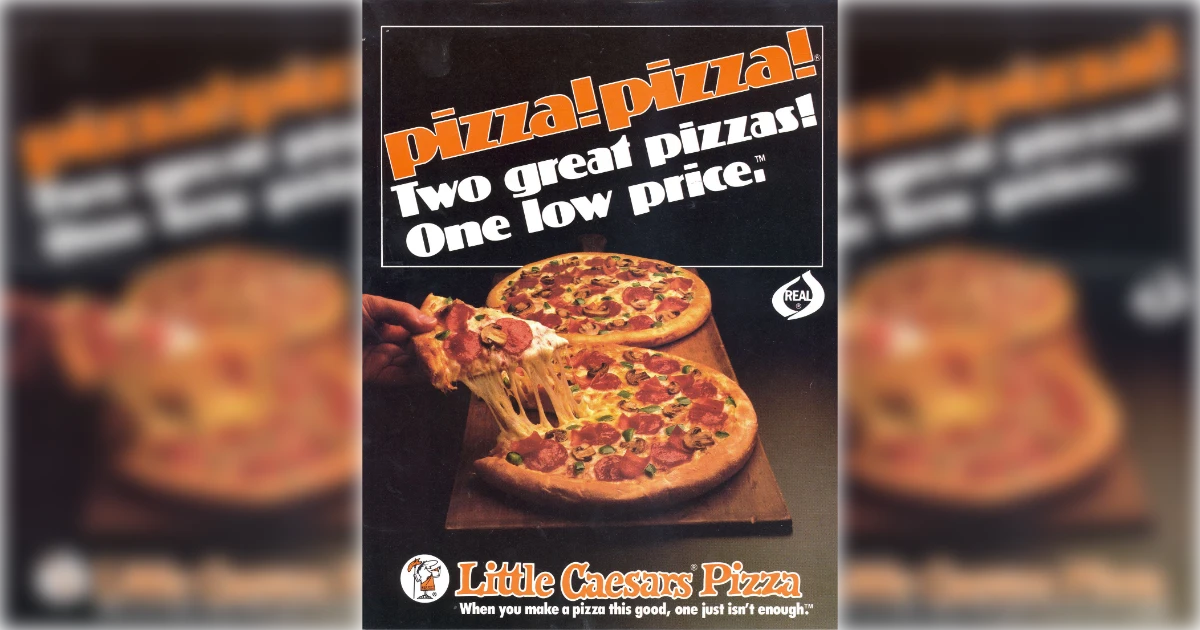 Little Caesars Vintage Pizza Pizza Ad