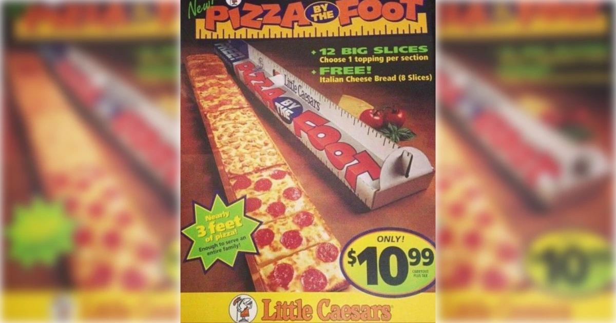 Little Caesars Pizza By The Foot Ad