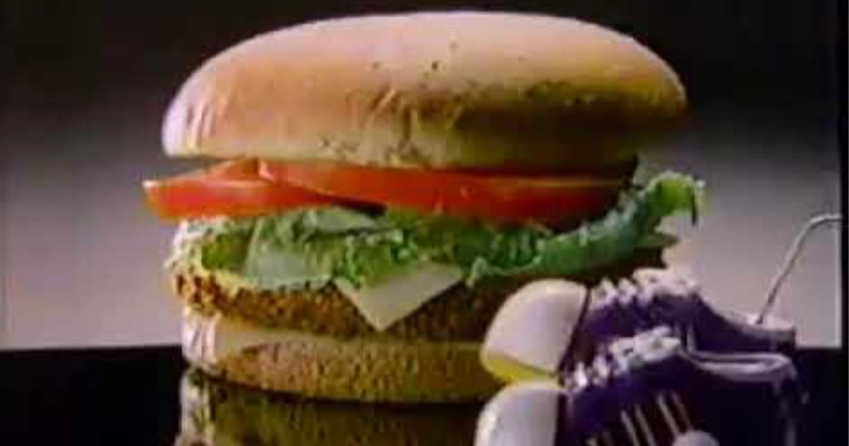 Jack In The Box Fried chicken sandwich with lettuce, tomato, and cheese on bun