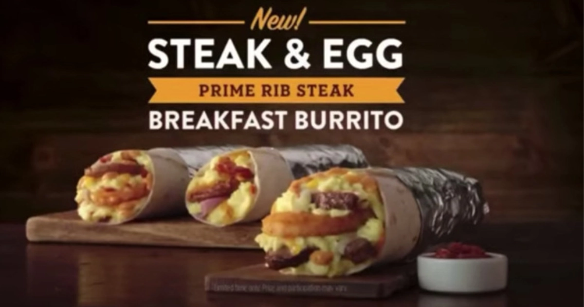 Jack In The Box Prime Rib Steak Egg Burrito