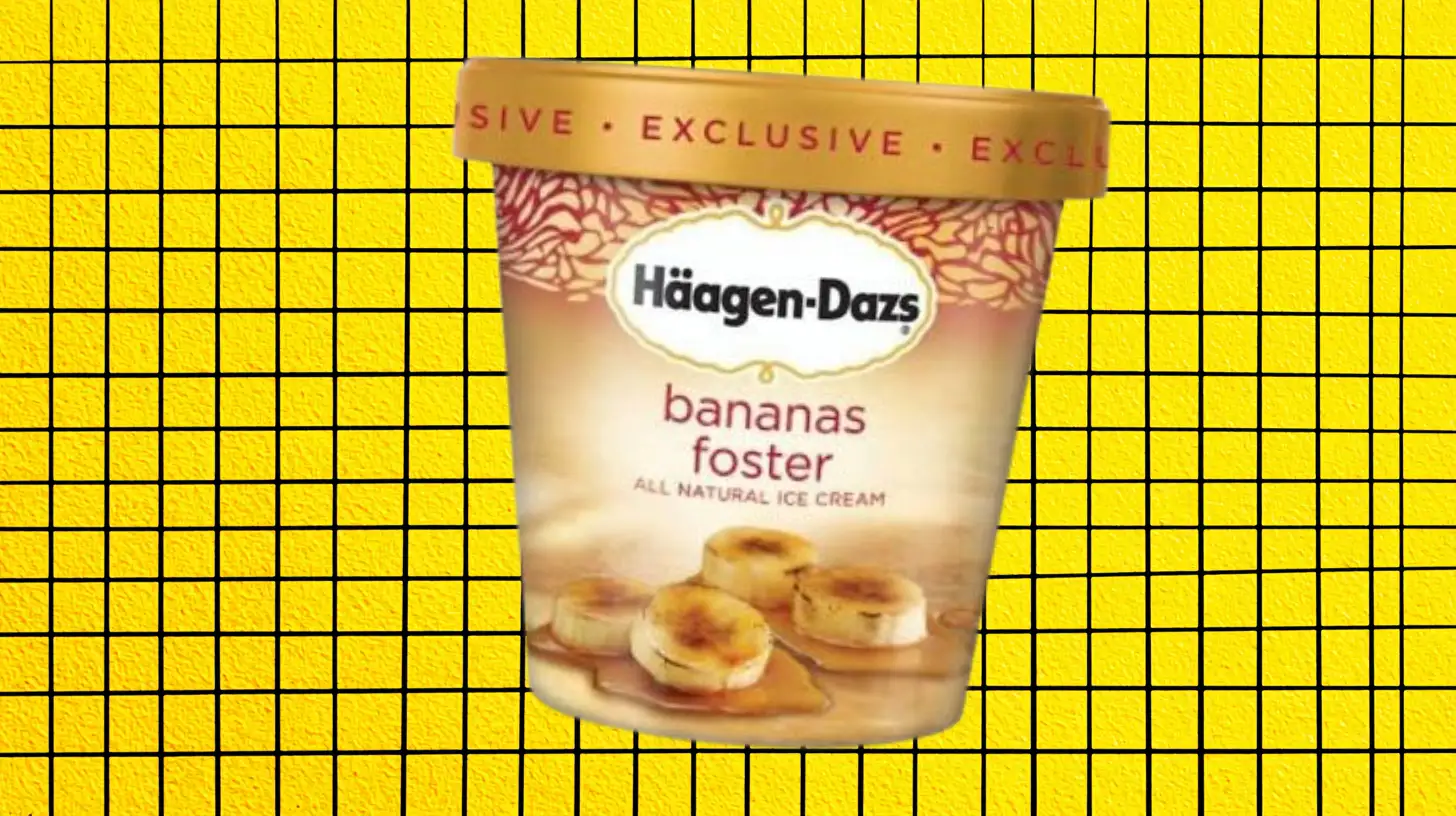 Häagen-Dazs bananas foster ice cream pint with gold exclusive lid