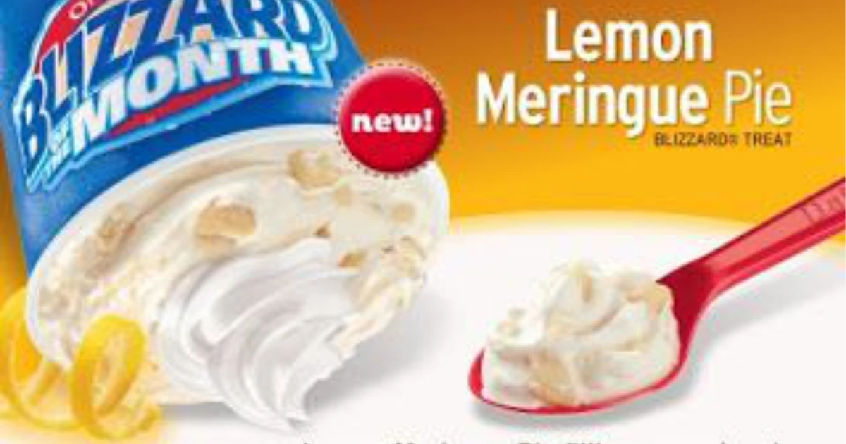 Dairy Queen Lemon Meringue Pie Blizzard