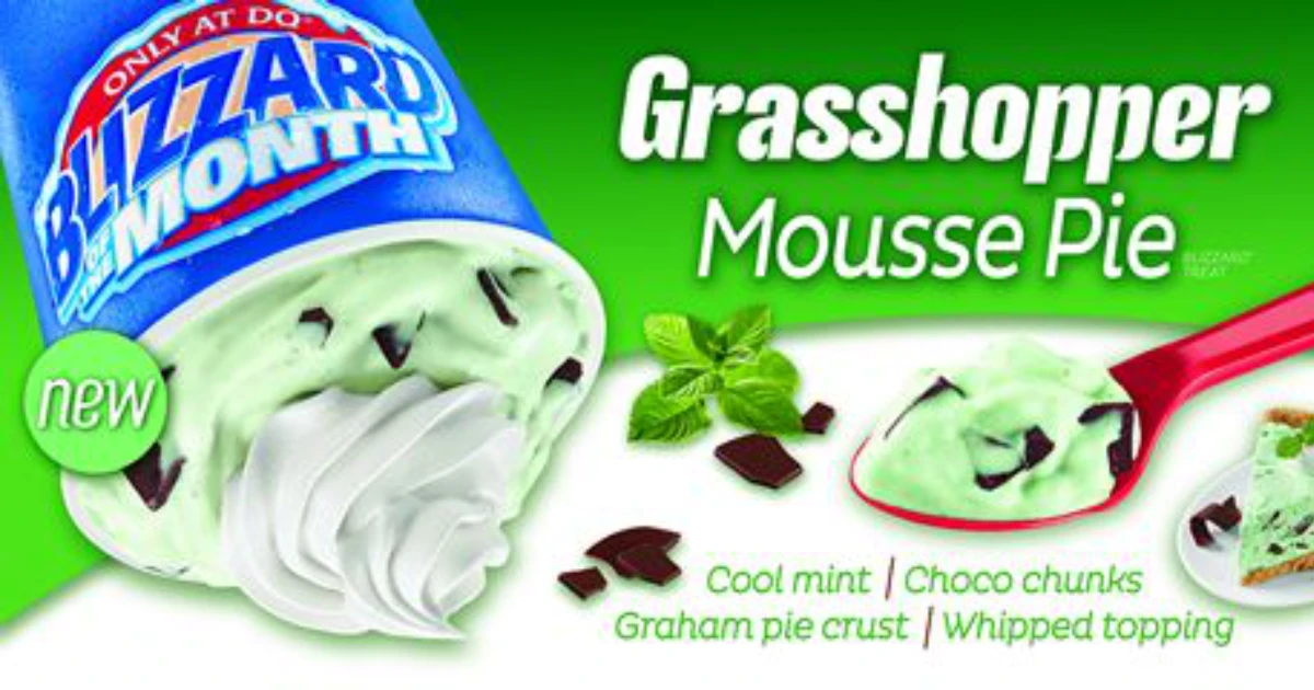 Dairy Queen Grasshopper Mousse Pie Blizzard