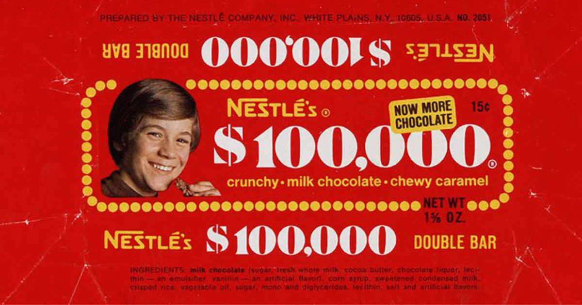 Nestle 100 000 Grand Bar Kid Wrapper