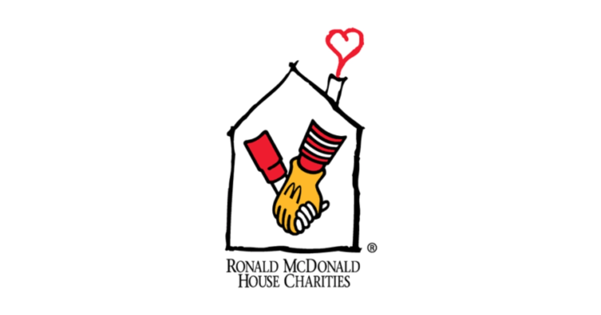 McDonald's Ronald McDonald House Charities logo with house, clasped hands and heart